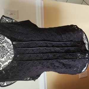 Alfani Black Lace Top